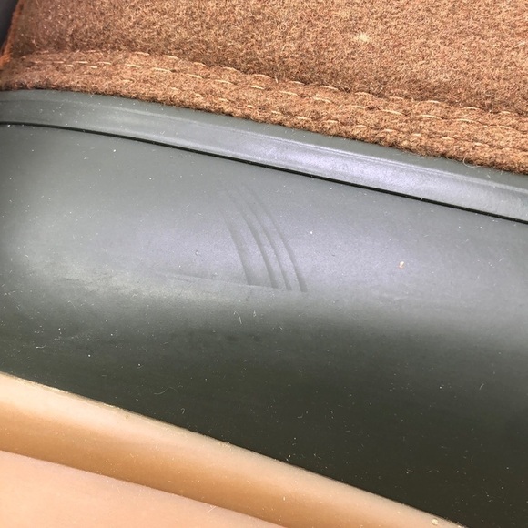 SPERRY Saltwater Wool Brown Olive Duck Boots - Picture 5 of 12